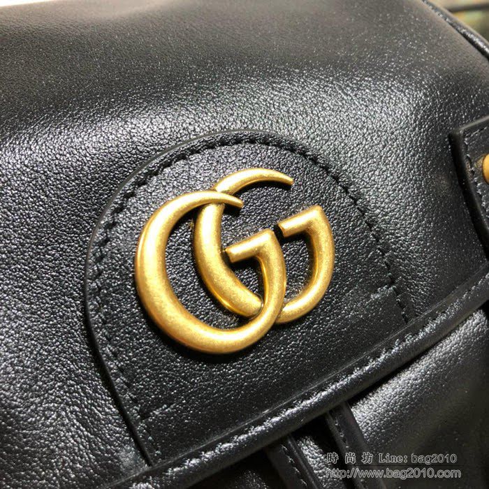 GUCCI古馳雙肩包 新款 專櫃品質 526908 進口牛皮 男款雙肩包 古奇背包 黑色  ydgq3376